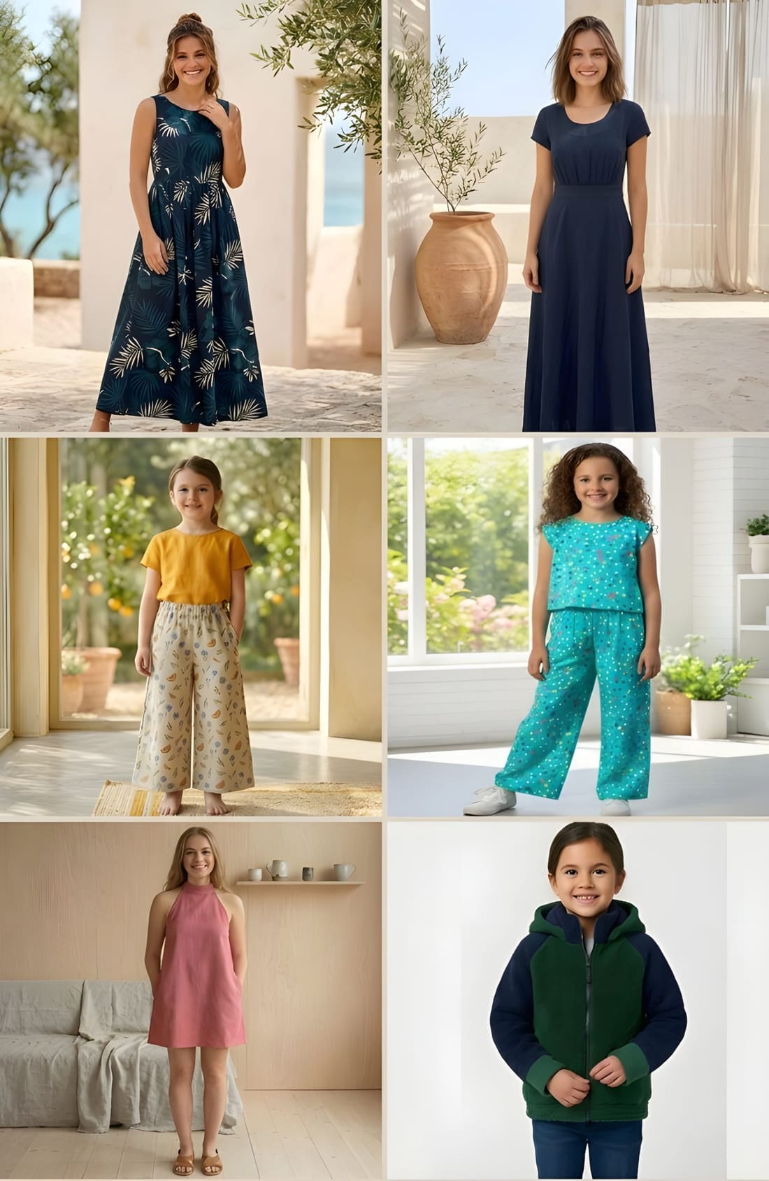 Women, men and kids sewing pattern bundle preview