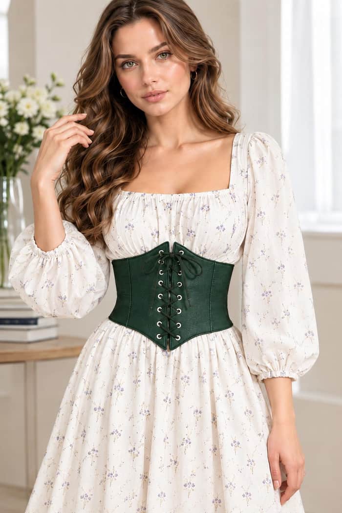Lace Renaissance Corset Belt listing image 2 of 5