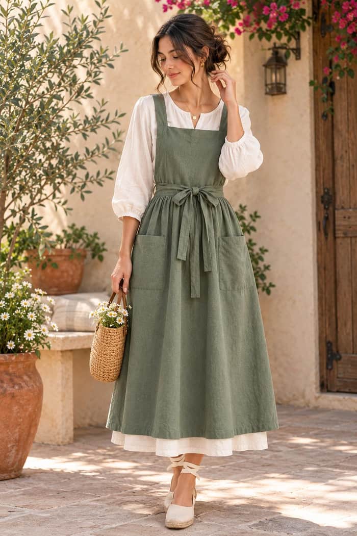 Linen Apron Pattern listing image 2 of 5