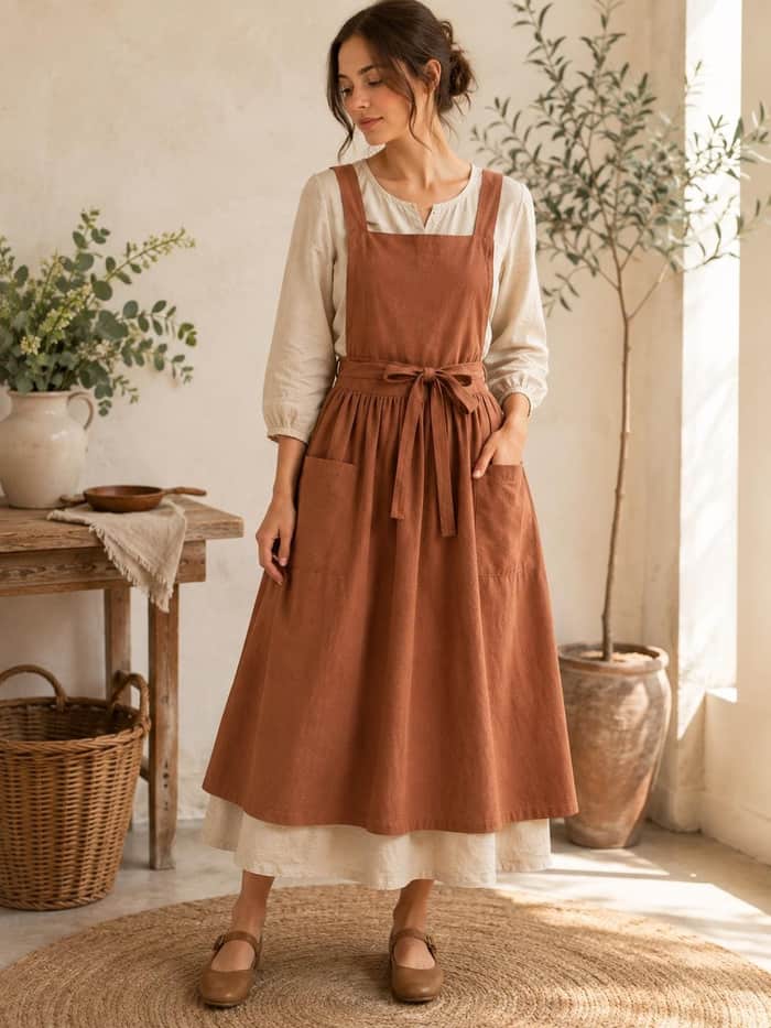 Linen Apron Pattern listing image 5 of 5
