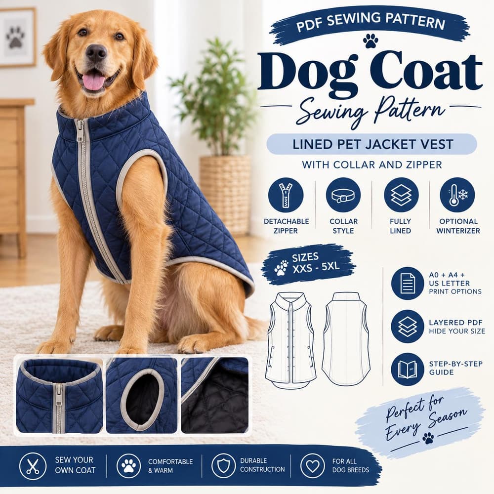 Pet Coat Pattern sewing pattern preview