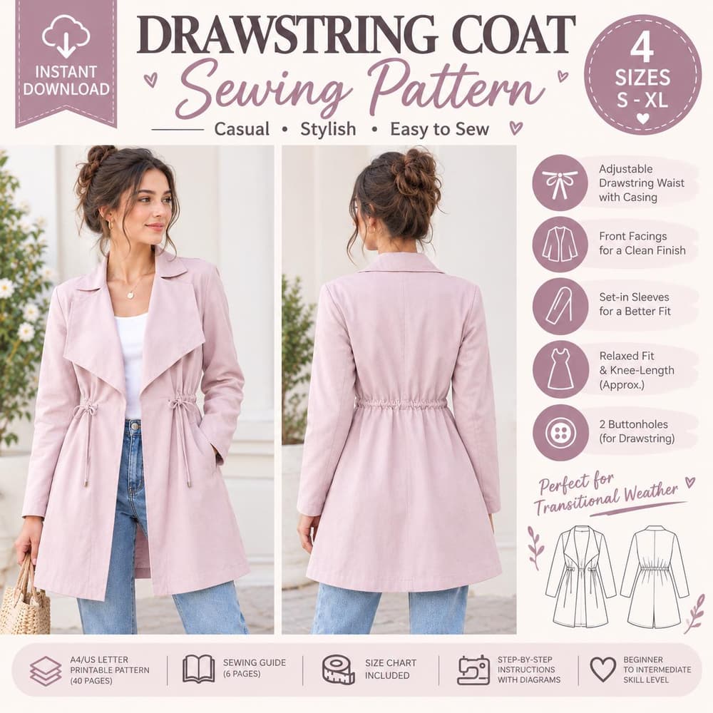 Women's Coat Pattern sewing pattern preview