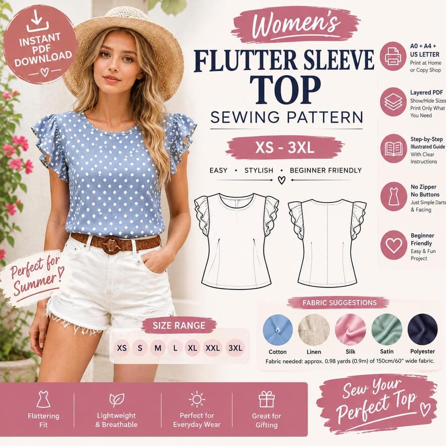 Women's Top Pattern sewing pattern preview