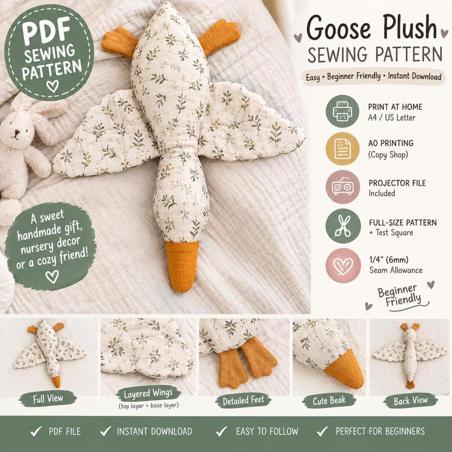 Goose Pattern sewing pattern preview