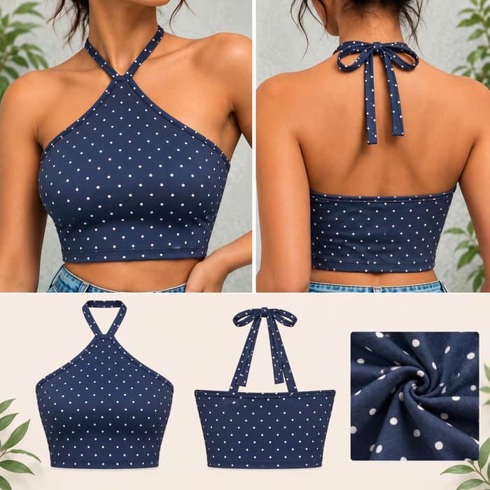 Halter Tie Back Top listing image 2 of 6