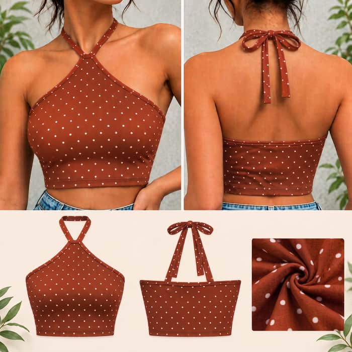 Halter Tie Back Top listing image 3 of 6