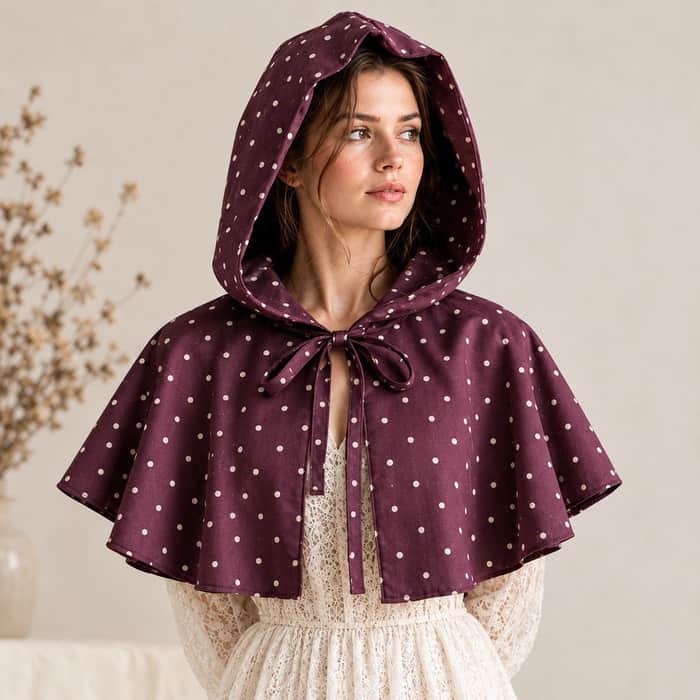 Hooded Cape Capelet listing image 2 of 5