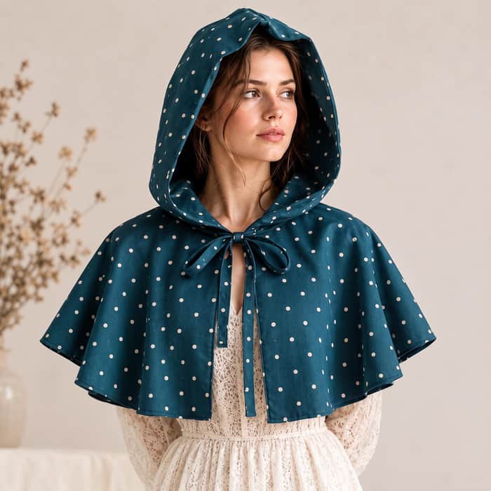 Hooded Cape Capelet listing image 3 of 5