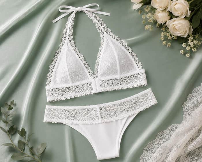 Lace Halter Lingerie Set listing image 2 of 5