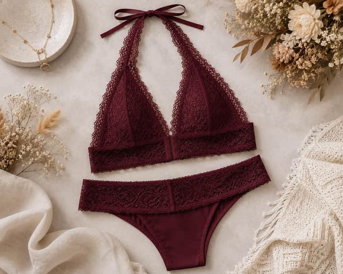 Lace Halter Lingerie Set listing image 5 of 5