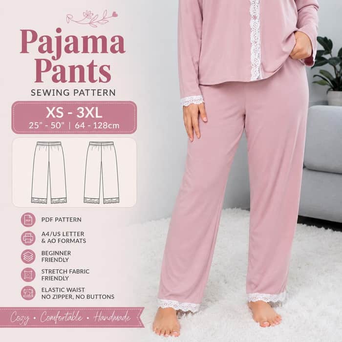 Lace Pants Pattern listing image 5 of 6