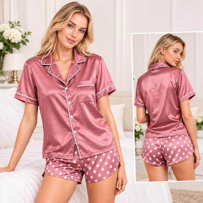 Satin Pajama Set listing image 2 of 5