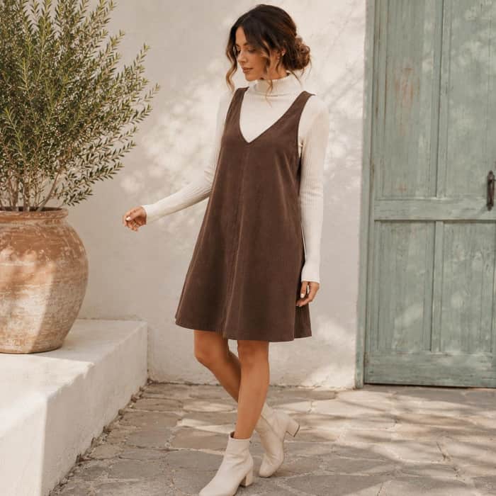 V Neck A Line Pinafore listing image 5 of 5