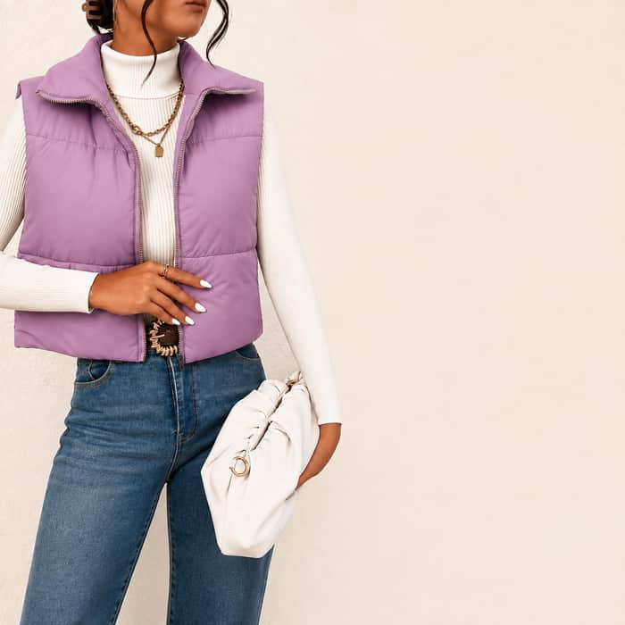 Quilted Cropped Vest listing image 5 of 5