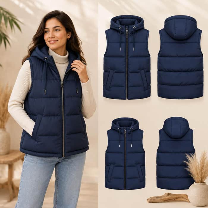 Hooded Quilted Vest listing image 5 of 5
