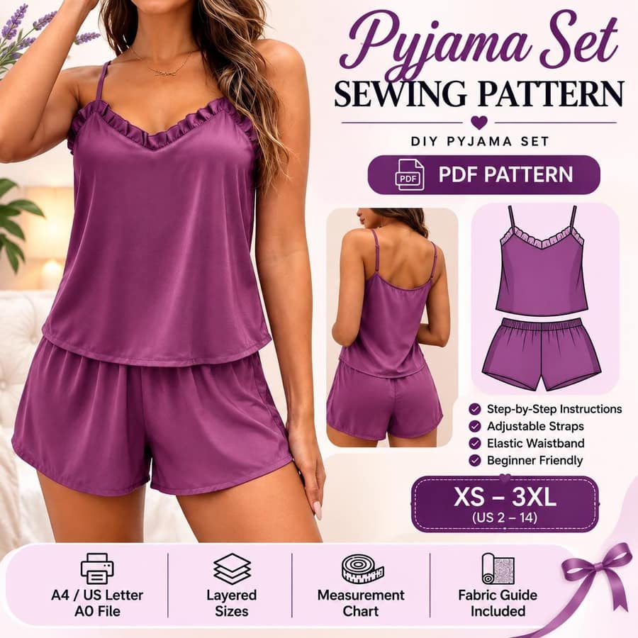 Pyjama Pattern sewing pattern preview