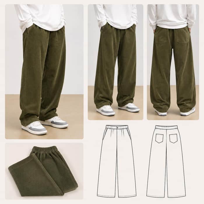 Relaxed Wide Leg Pants listing image 7 of 7