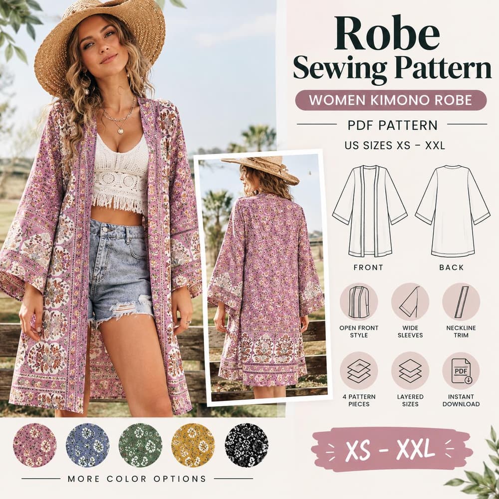 Women's Robe Pattern sewing pattern preview