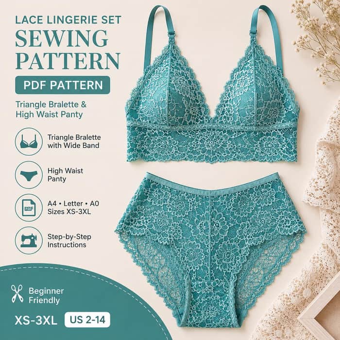 Lace Lingerie Set listing image 2 of 5