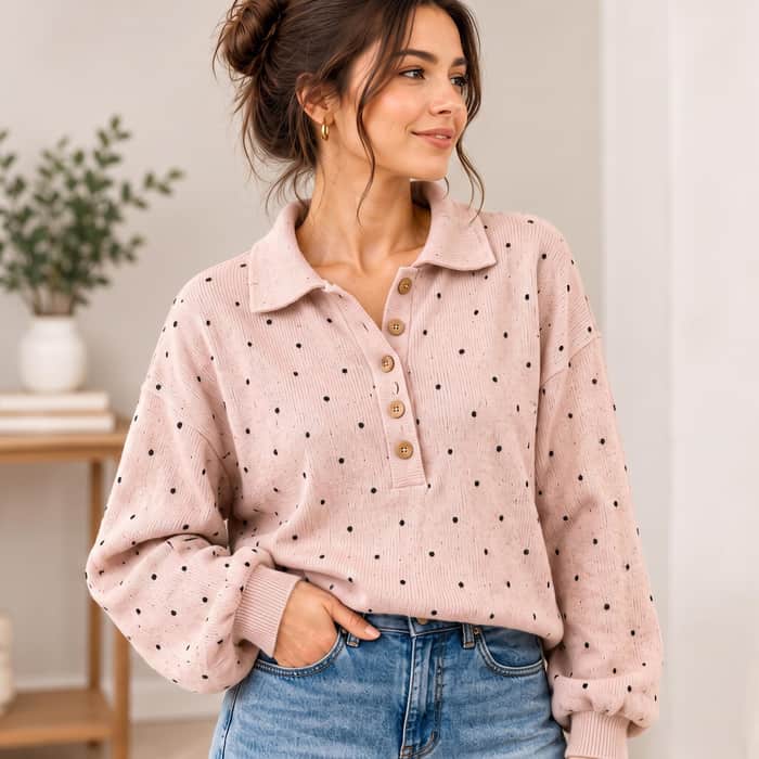 Collared Oversized Sweater listing image 3 of 6