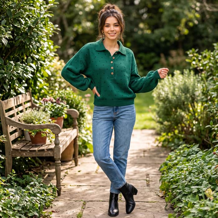 Collared Oversized Sweater listing image 6 of 6