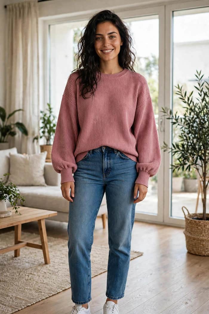 Crew Neck Relaxed Sweater listing image 5 of 5