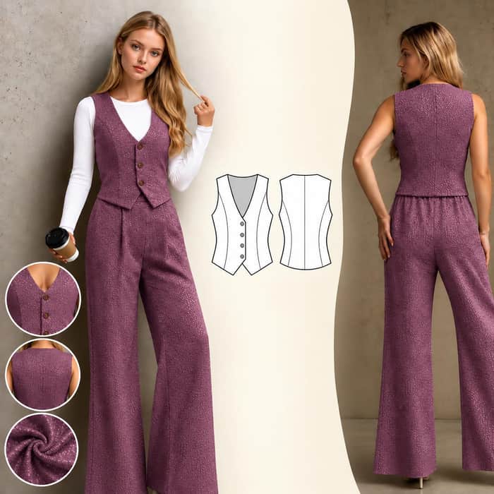 V Neck Vest Pattern listing image 3 of 5