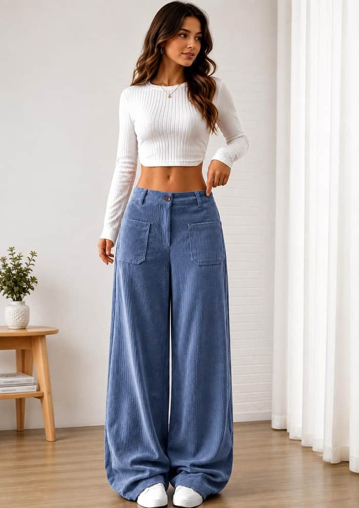 Wide Leg High Waisted Pants listing image 2 of 5