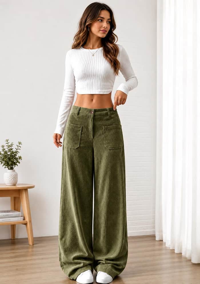 Wide Leg High Waisted Pants listing image 3 of 5