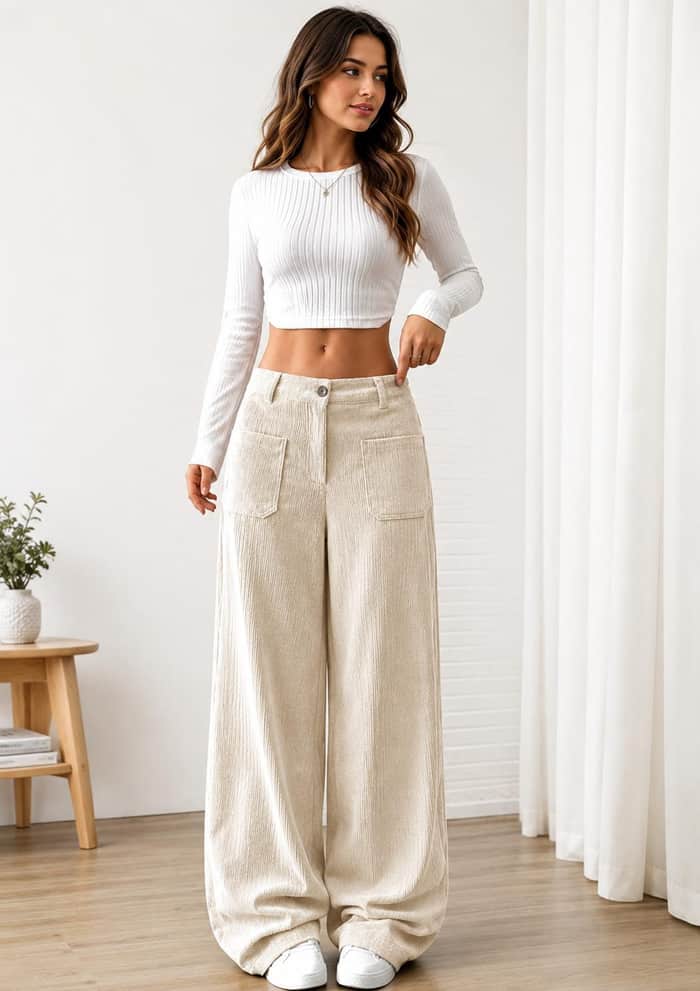 Wide Leg High Waisted Pants listing image 4 of 5