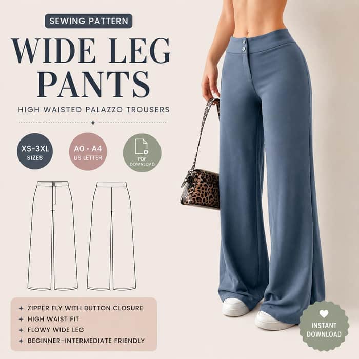 Wide Leg High Waisted Pants listing image 2 of 5