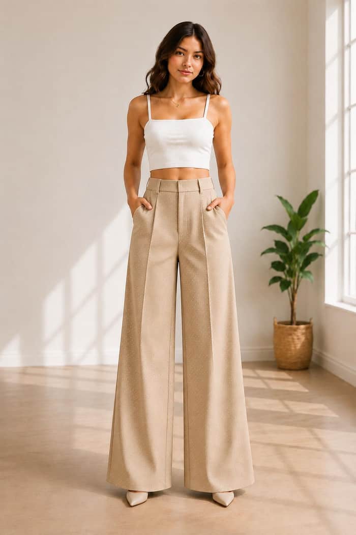Wide Leg High Waisted Pants listing image 2 of 5