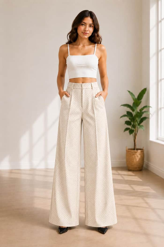 Wide Leg High Waisted Pants listing image 3 of 5