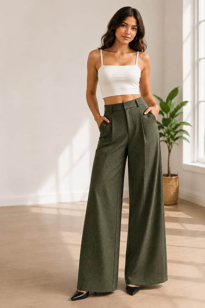 Wide Leg High Waisted Pants listing image 4 of 5