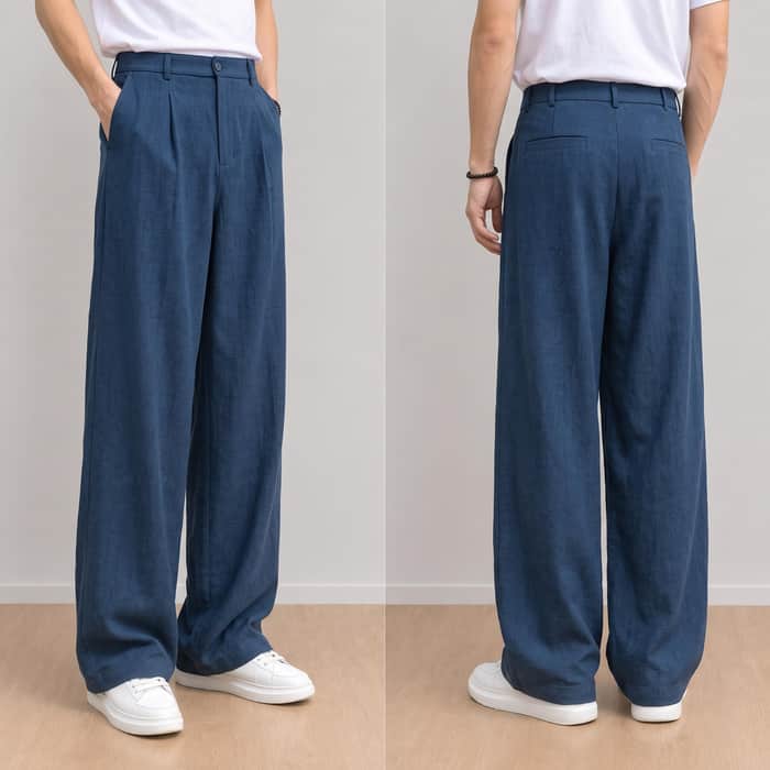 Wide Leg High Waisted Trousers listing image 3 of 5
