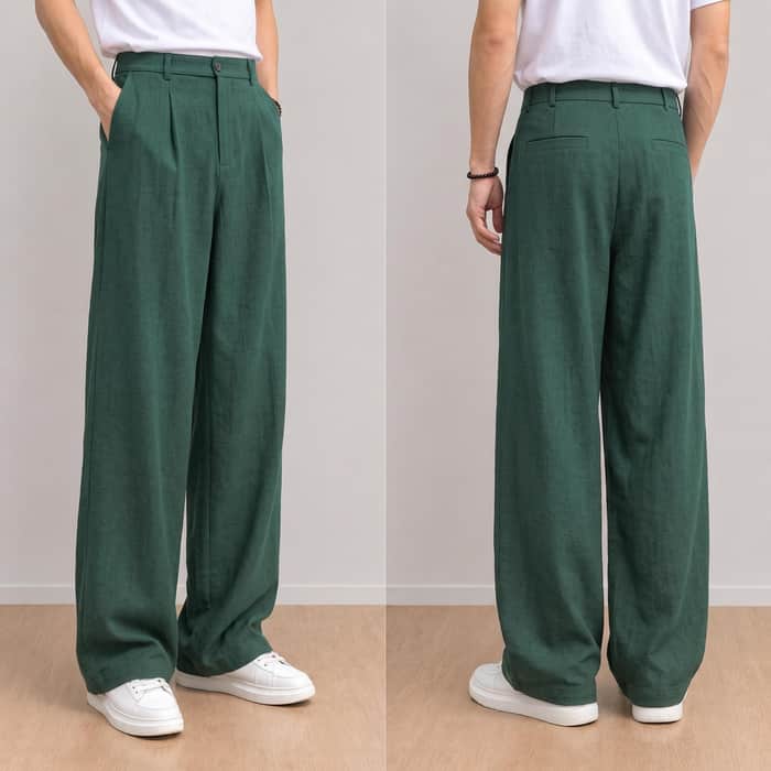 Wide Leg High Waisted Trousers listing image 5 of 5